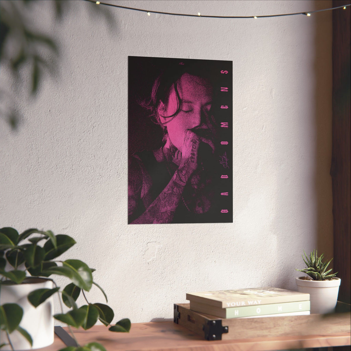 Bad Omens Noah Sebastian Poster Pink