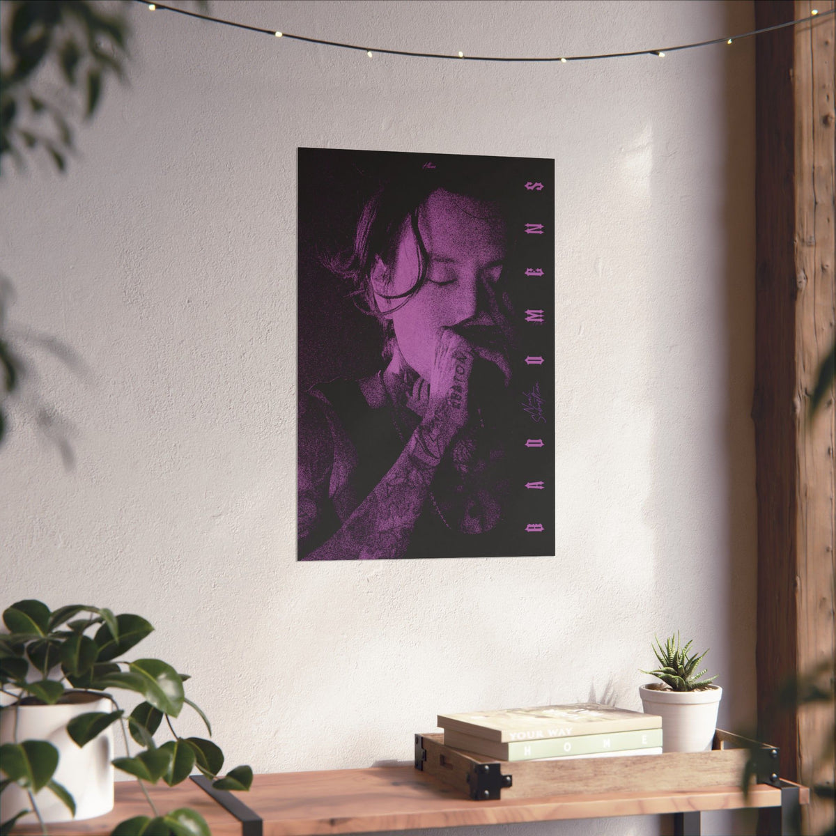 Bad Omens Noah Sebastian Poster Purple