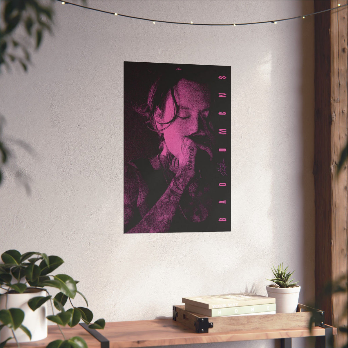 Bad Omens Noah Sebastian Poster Pink