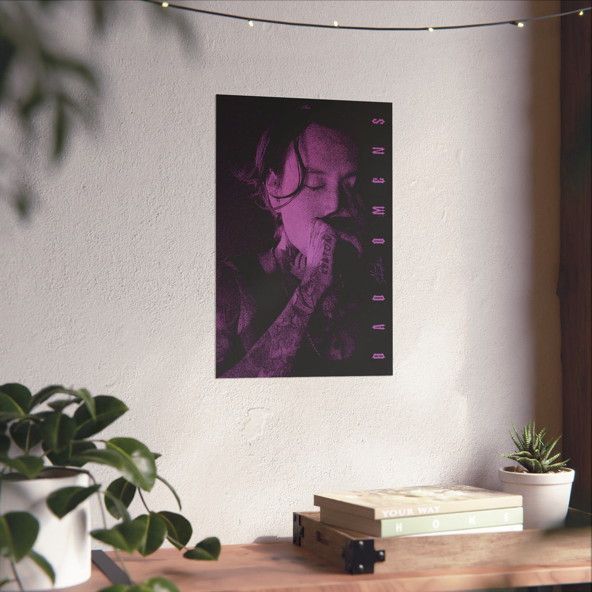 Bad Omens Noah Sebastian Poster Purple
