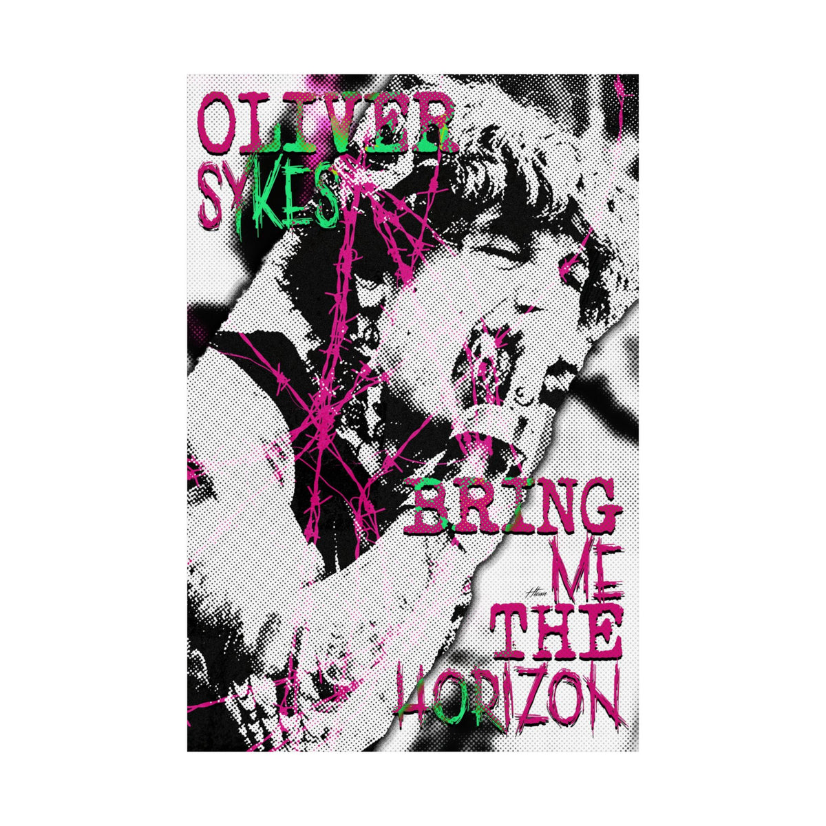 Bring Me the Horizon Oliver Sykes Pink Poster