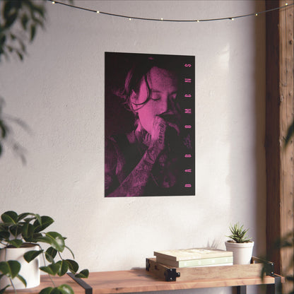 Bad Omens Noah Sebastian Poster Pink