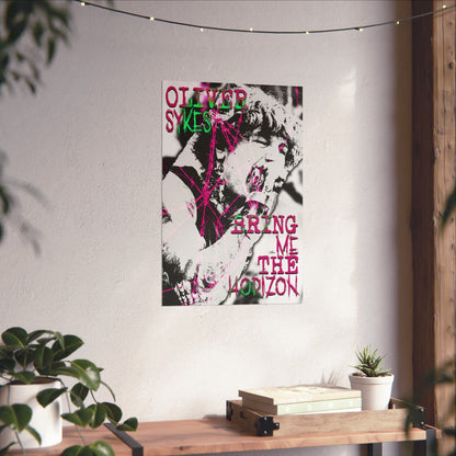 Bring Me the Horizon Oliver Sykes Pink Poster