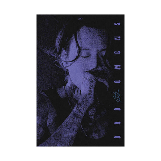 Bad Omens Noah Sebastian Poster Cobalt Blue