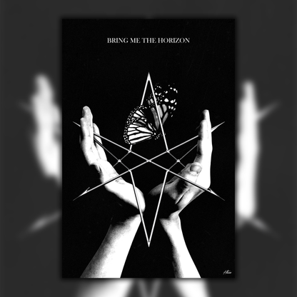 Bring Me the Horizon Unicursal Hexagram Hands Poster