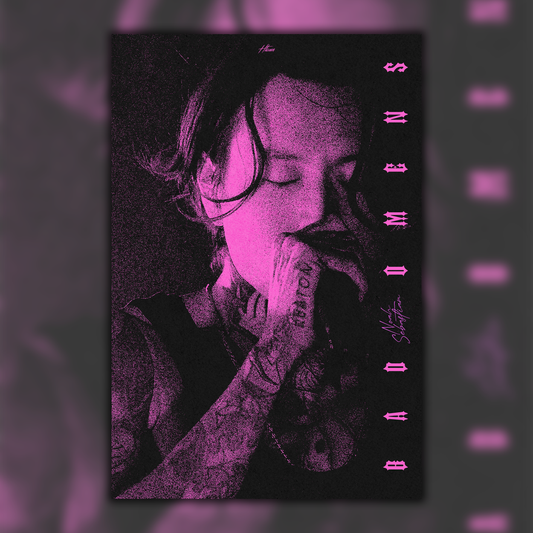 Bad Omens Noah Sebastian Poster Pink