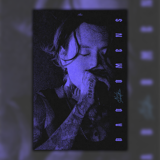 Bad Omens Noah Sebastian Poster Cobalt Blue