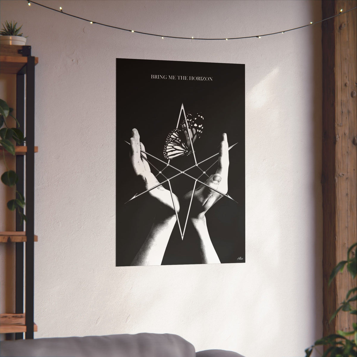 Bring Me the Horizon Unicursal Hexagram Hands Poster