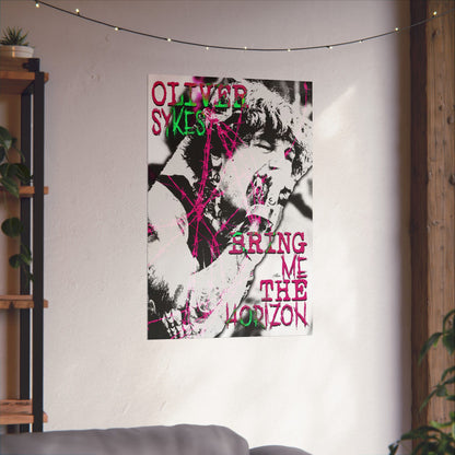 Bring Me the Horizon Oliver Sykes Pink Poster