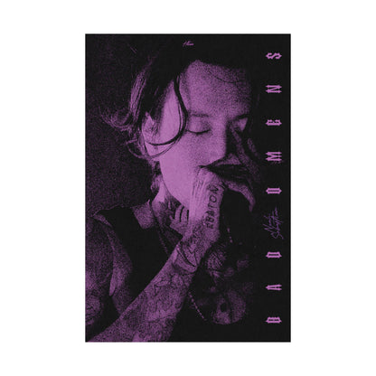 Bad Omens Noah Sebastian Poster Purple